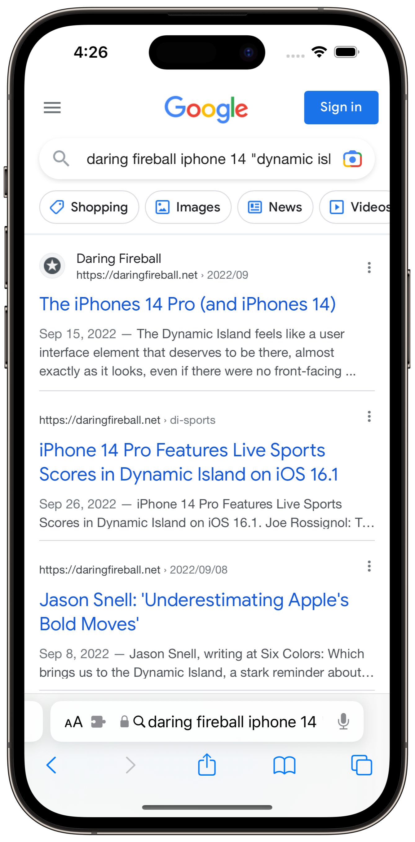 Just open Safari, search, click a link, and voila 🪄 Magic Highlights! It even works with [Spotlight](https://support.apple.com/en-us/HT201285) and [Safari Reader](https://support.apple.com/guide/iphone/hide-ads-and-distractions-iphdc30e3b86/ios).