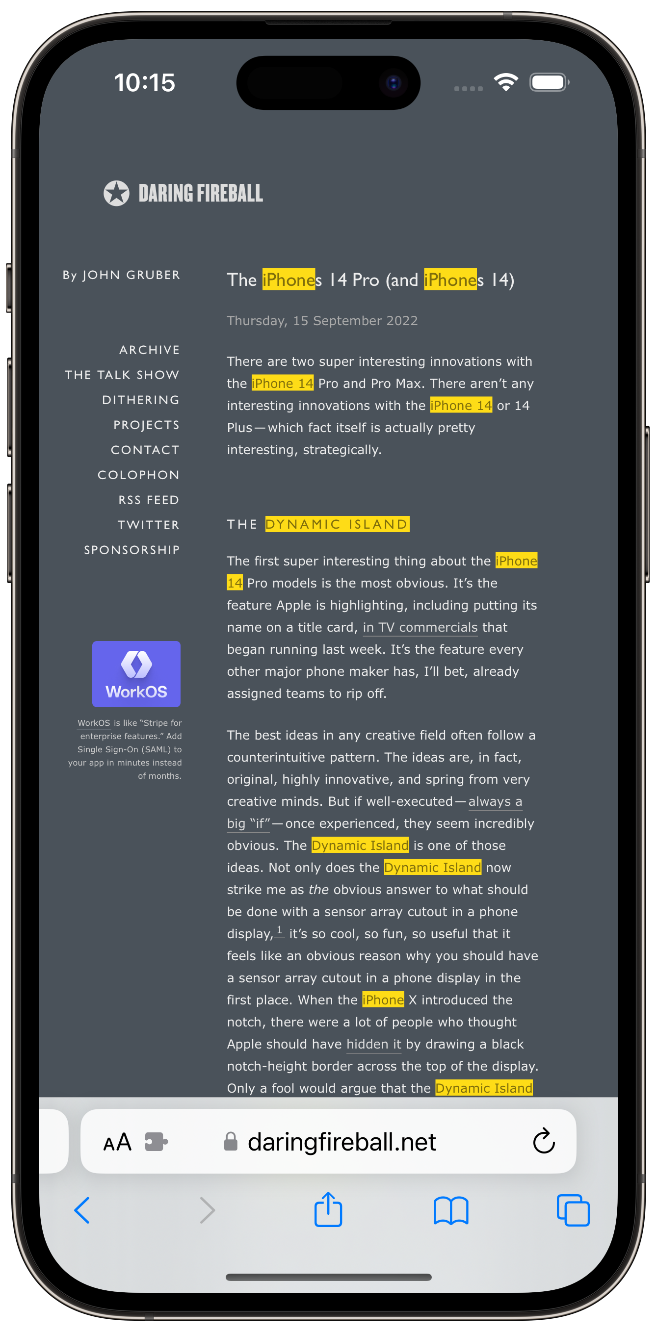 Just open Safari, search, click a link, and voila 🪄 Magic Highlights! It even works with [Spotlight](https://support.apple.com/en-us/HT201285) and [Safari Reader](https://support.apple.com/guide/iphone/hide-ads-and-distractions-iphdc30e3b86/ios).